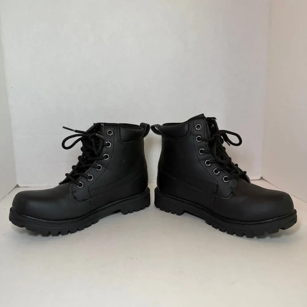FILA Boys Edgewater Hiking Lace Up Boots Black Youth Size 3.5